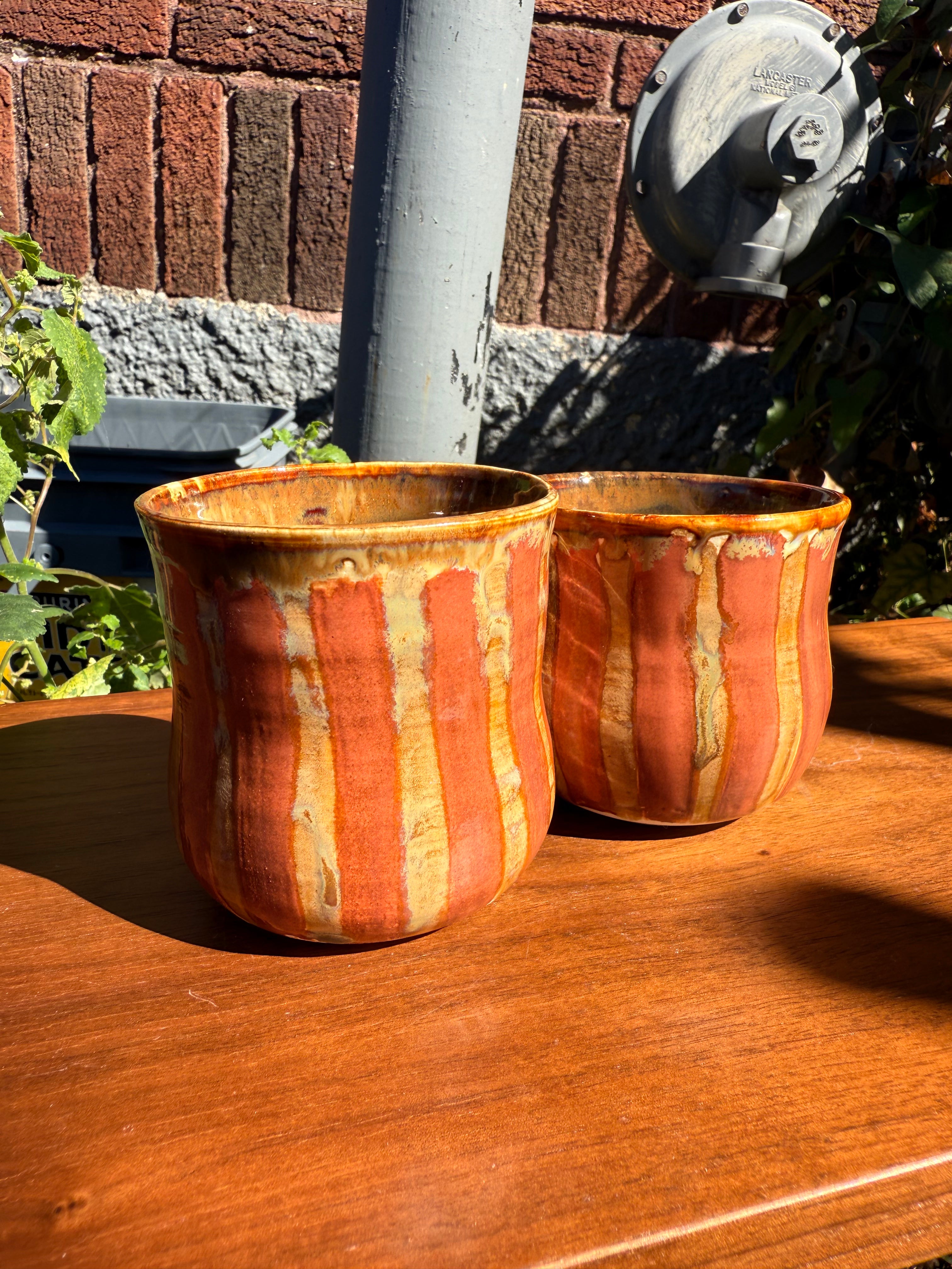 Striped cups