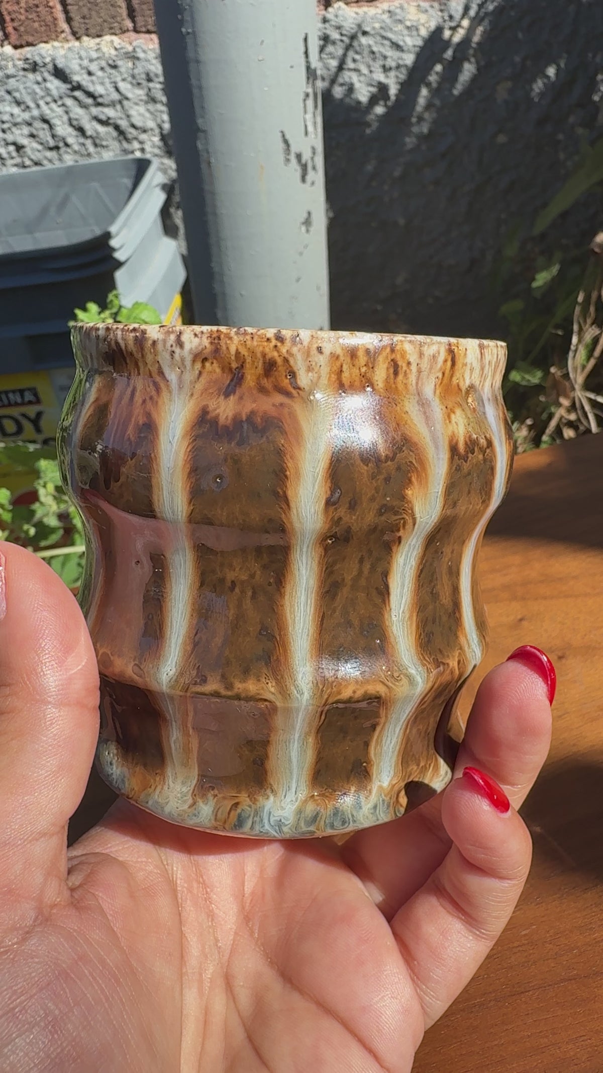 Striped cup